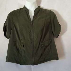 Torrid Olive Green Light Weight Jacket